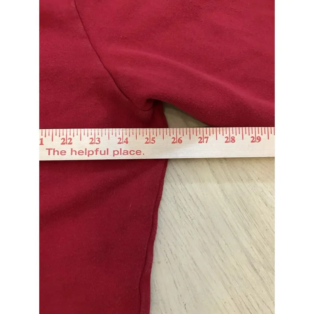 VTG RARE Polo Ralph Lauren Hoodie Sweatshirt Oversize Red DEADSTOCK 90s Label XL
